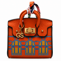 Orange Georgian Mini Bag Charm