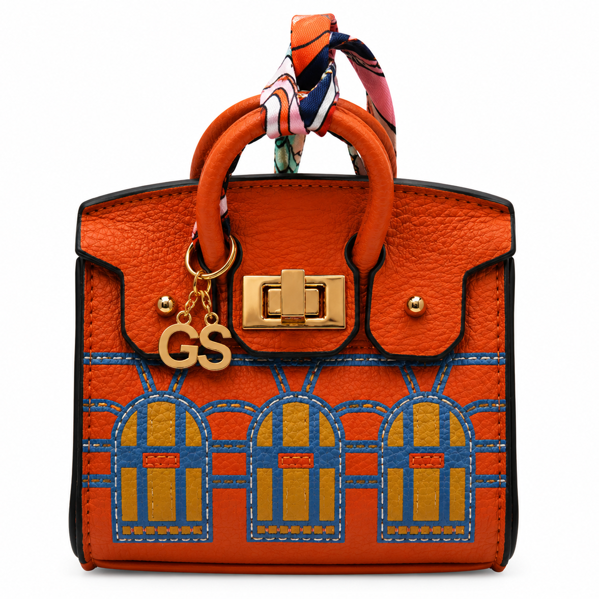 Orange Georgian Mini Bag Charm