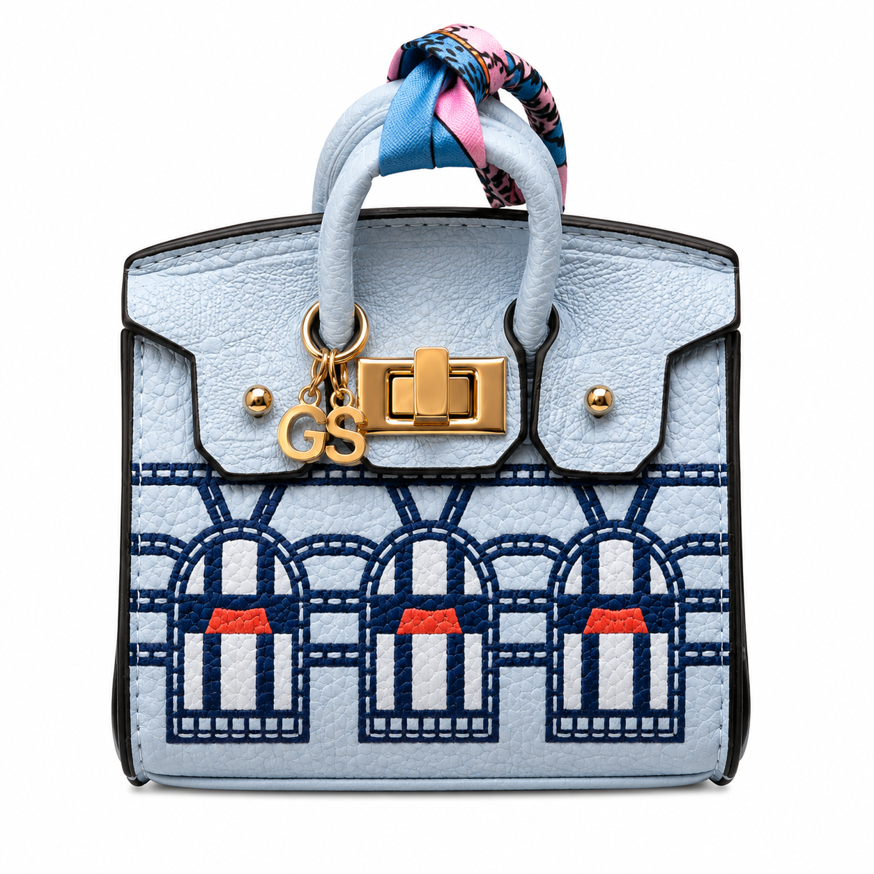 Baby Blue Georgian Mini Bag Charm
