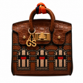Brown Georgian Mini Bag Charm