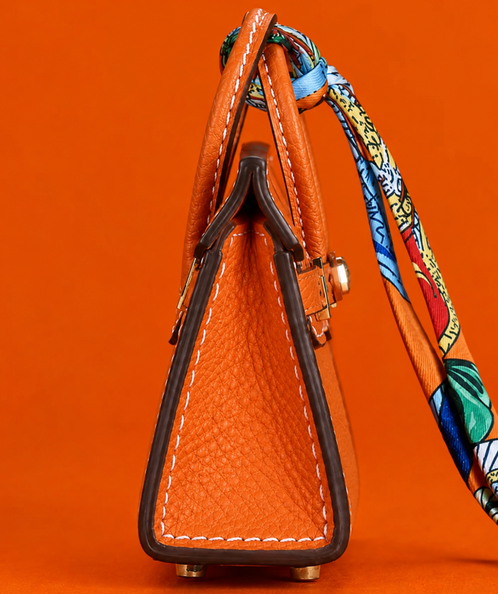 Orange Phoebe Mini Bag Charm