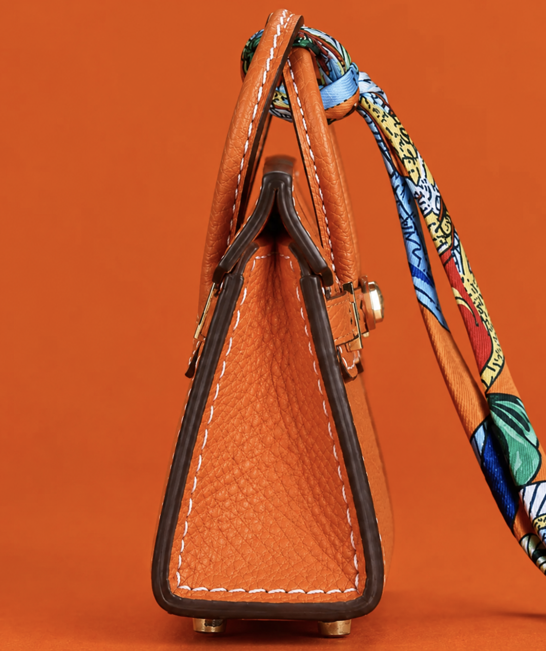 Orange Phoebe Mini Bag Charm