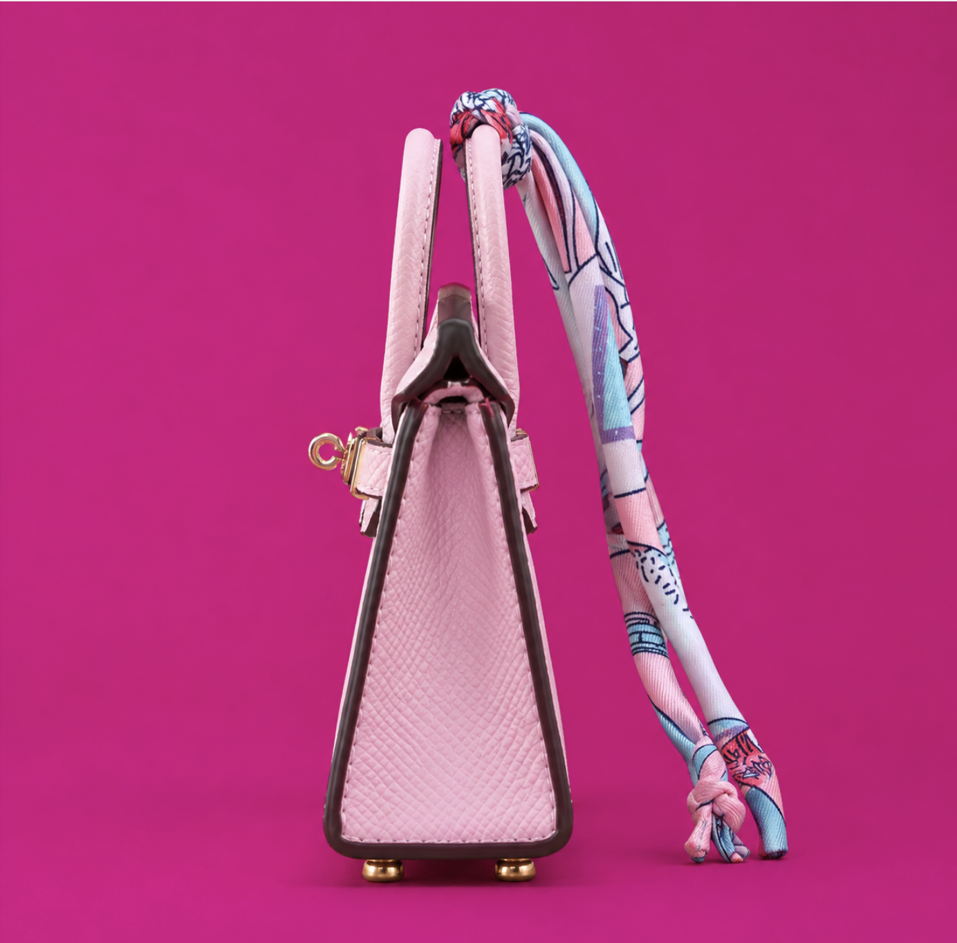 Baby Pink Phoebe Mini Bag Charm