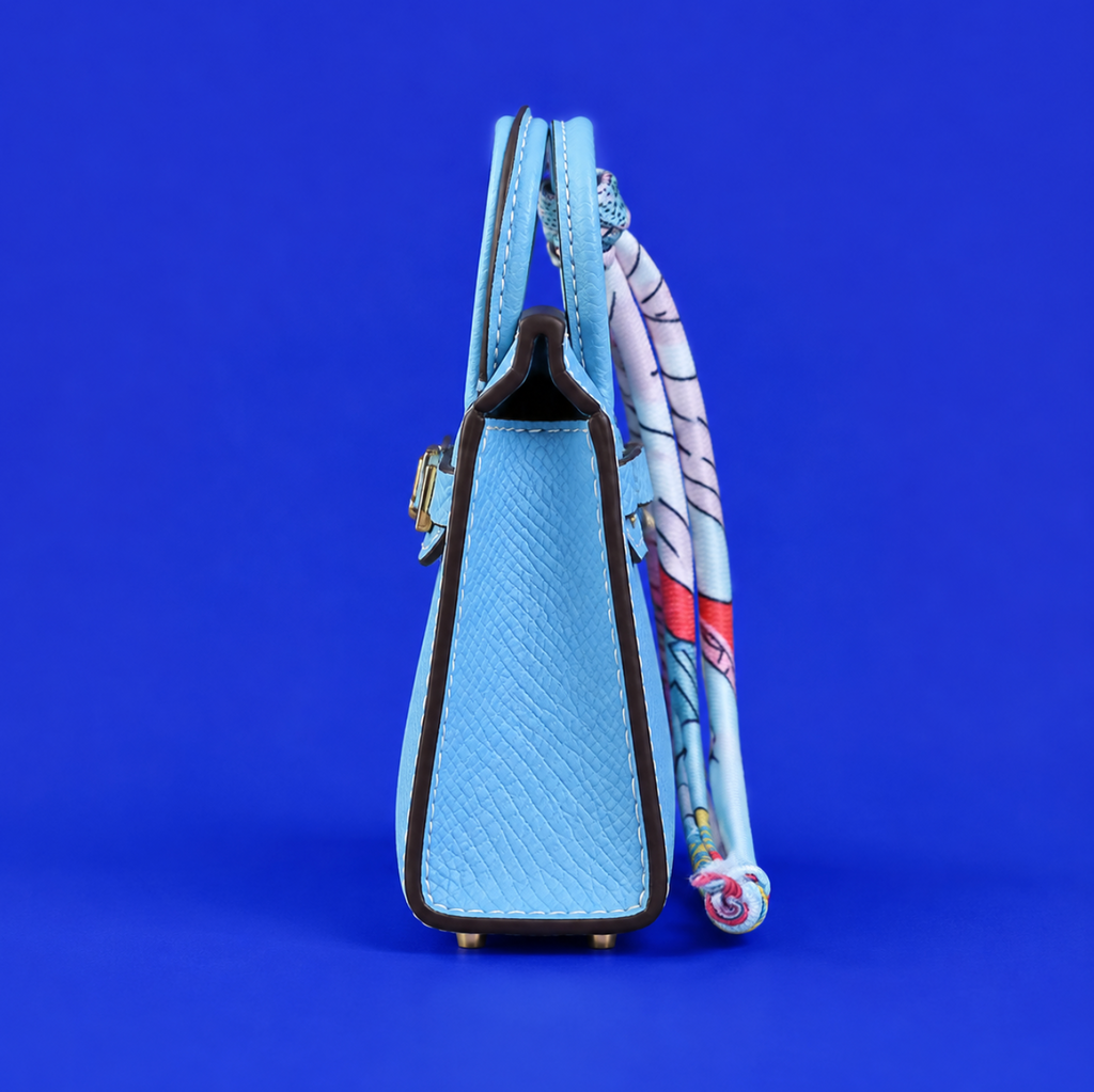 Baby Blue Phoebe Mini Bag Charm