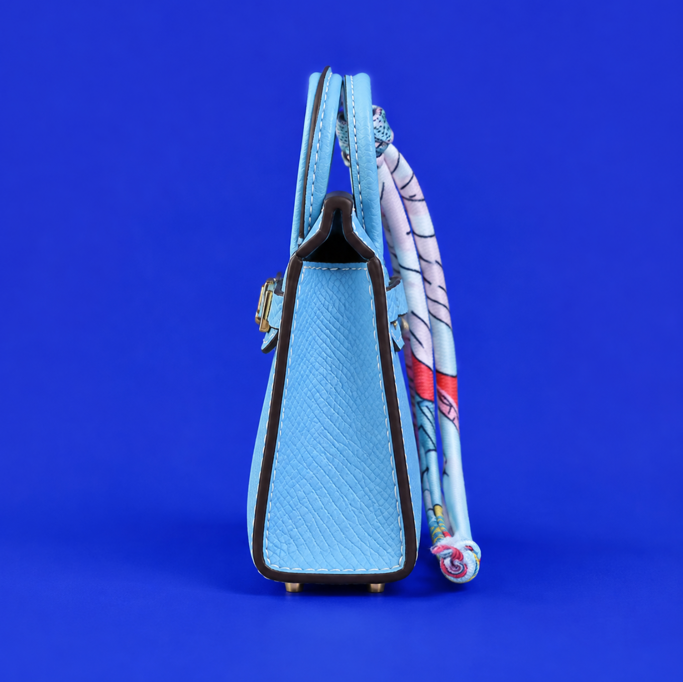 Baby Blue Phoebe Mini Bag Charm